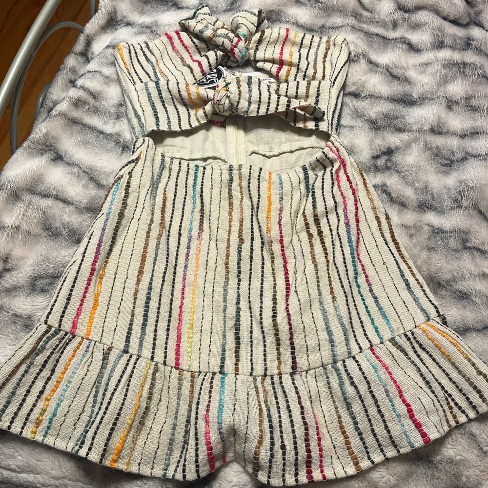 Multicolored striped dress